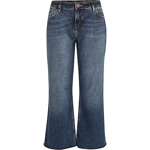 jacques-vertuk Mid wash cropped raw hem flare jeans 674786 women Jeans