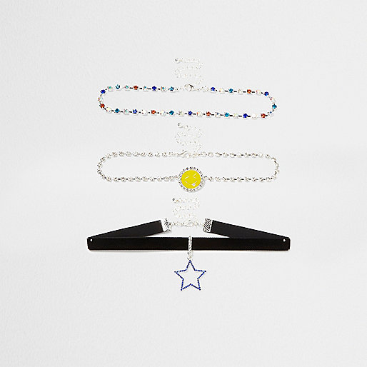 jacques-vertuk Multicolored star smiley face choker set 707130 women Jewellery Necklaces