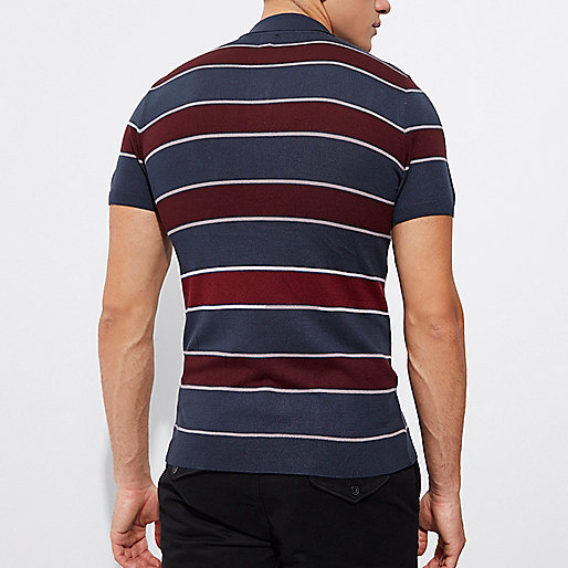 river island colour block coat,Online jacques-vertuk Navy and red stripe slim fit polo shirt Polo Shirts men