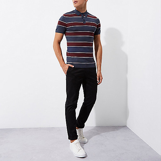 river island white heels,jacques-vertuk London Navy and red stripe slim fit polo shirt men 303196