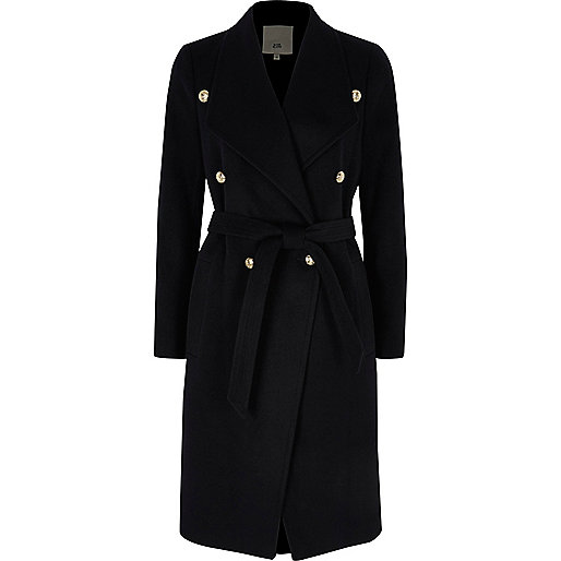 jacques-vertuk Navy belted trench coat 702318 women Coats / Jackets Coats