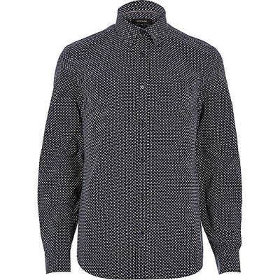 jacques-vertuk Navy blue arrow print shirt 288014 men Shirts