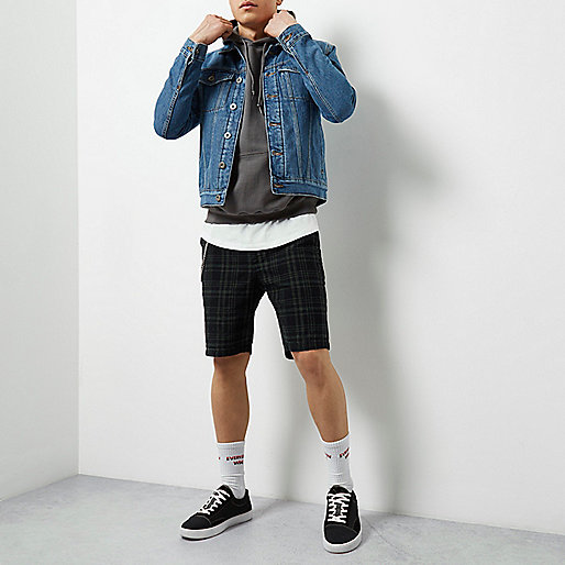 cream river island bag,jacques-vertuk Online Bestellen Navy blue check slim fit shorts Shorts Sale men