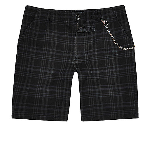 river island black stripe dress,jacques-vertuk Sale Navy blue check slim fit shorts men 298773