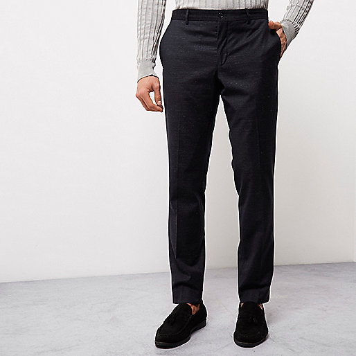 river island party wear,Online Shopping jacques-vertuk Navy blue flecked Jack & Jones smart pants Pants Sale men