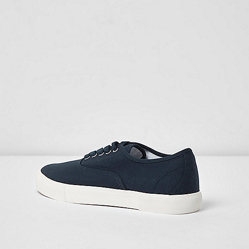 river island blue shoes,jacques-vertuk Long Black Dress Navy canvas contrast sole plimsolls Sneakers Shoes / Boots men