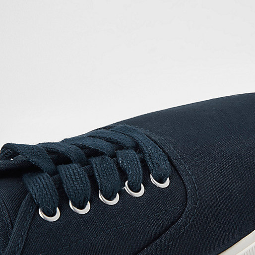 river island blue shoes,jacques-vertuk Long Black Dress Navy canvas contrast sole plimsolls Sneakers Shoes / Boots men