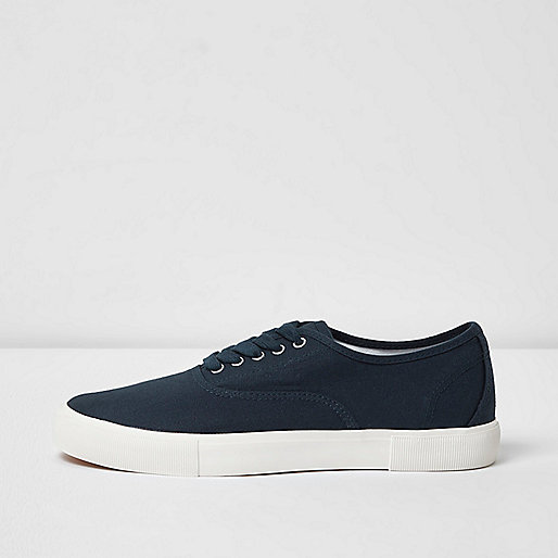 river island blue shoes,jacques-vertuk Long Black Dress Navy canvas contrast sole plimsolls Sneakers Shoes / Boots men