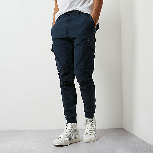 jacques-vertuk Navy cargo pocket joggers 300184 men Trousers