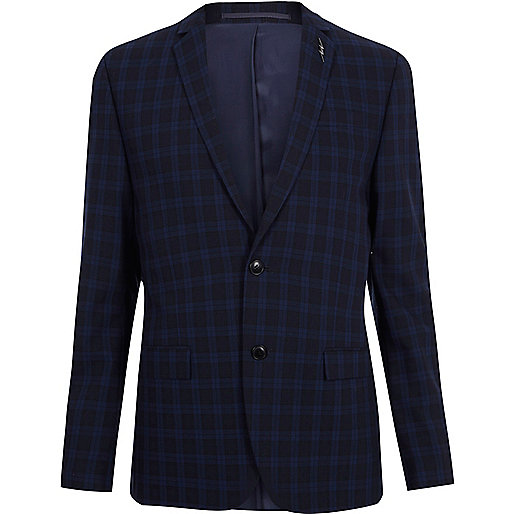 river island poncho,jacques-vertuk Germany Navy check skinny fit suit jacket Suit Jackets Suits men