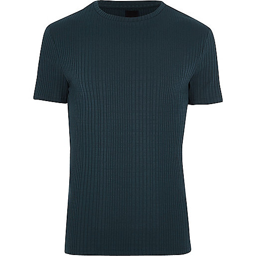 river island black coat,jacques-vertuk Clothing Range Navy chunky rib muscle fit crew neck T-shirt T-shirts T-Shirts / Tanks men