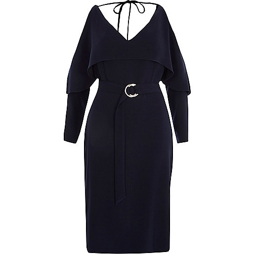 river island blue shirt dress,jacques-vertuk Ireland Navy cold shoulder frill belted dress women 707884