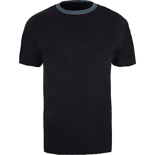 river island cream coat,Who Stocks jacques-vertuk Navy contrast crew neck slim fit T-shirt T-shirts T-Shirts / Tanks men