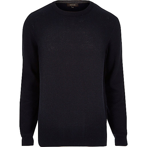 jacques-vertuk Navy crew neck sweater 294568 men Jumpers / Cardigans