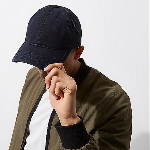 river island mid heels,jacques-vertuk Buy Online Navy distressed baseball cap Hats Accessories men