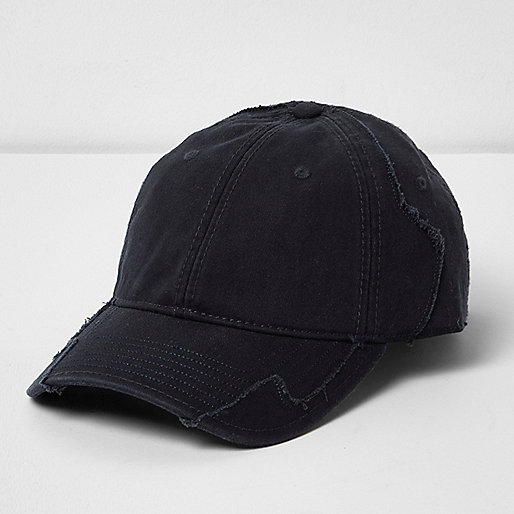 jacques-vertuk Navy distressed baseball cap 303295 men Accessories Hats