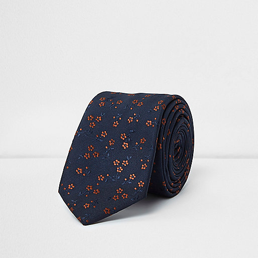 jacques-vertuk Navy floral tie 303448 men Accessories Ties / Bow Ties