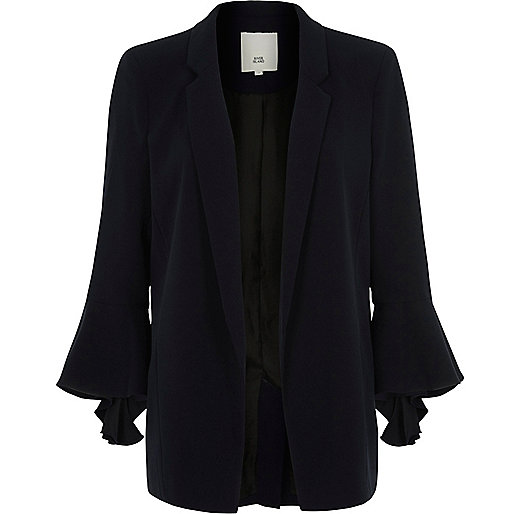 river island ethnic artisan dress,jacques-vertuk Shop Navy frill flare cuff blazer women 708749