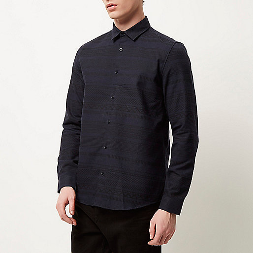 river island jumper shirt dress,Uk jacques-vertuk Navy geometric print flannel shirt Shirts Sale men