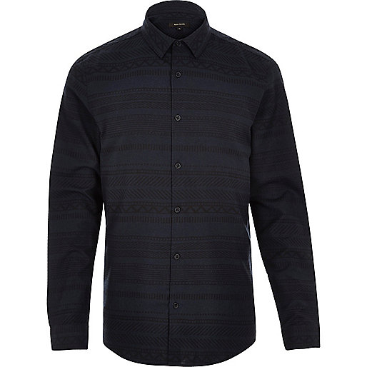 river island jumper shirt dress,Uk jacques-vertuk Navy geometric print flannel shirt Shirts Sale men