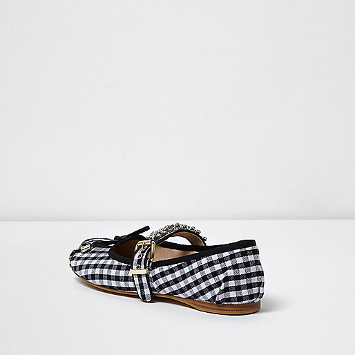 river island wide fit mules,jacques-vertuk Outlet Shop Navy gingham rhinestone trim ballet flats RI Limited Edition Sale women