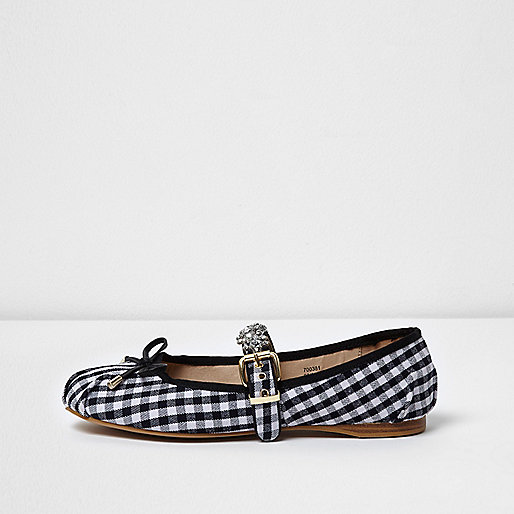 river island wide fit mules,jacques-vertuk Outlet Shop Navy gingham rhinestone trim ballet flats RI Limited Edition Sale women