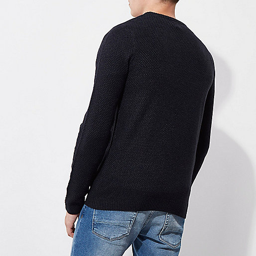 river island woven loafers,jacques-vertuk Trousers Sale Navy knit crew neck slim fit sweater Sweaters Sweaters / Cardigans men