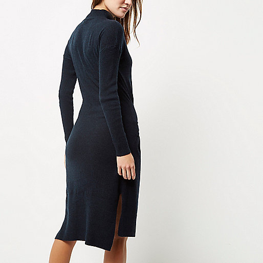 river island suit dress,jacques-vertuk New Arrivals Navy knit tied front turtleneck dress Dresses Sale women