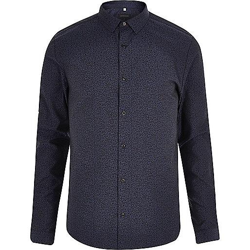 river island petite,jacques-vertuk South Africa Navy leopard jacquard slim fit shirt men 299389