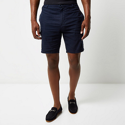 river island going out outfit,jacques-vertuk London Navy linen slim fit chino shorts men 295153