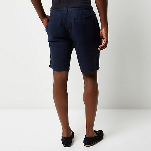 river island going out outfit,jacques-vertuk London Navy linen slim fit chino shorts men 295153