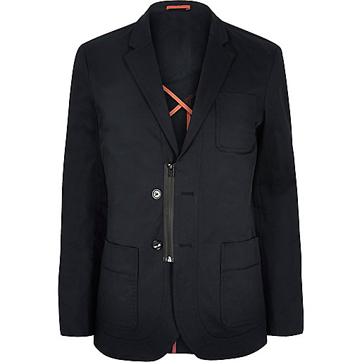 jacques-vertuk Navy Lou Dalton zip blazer 293431 men Blazers