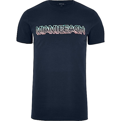 jacques-vertuk Navy Miami Beach t-shirt 296200 men T-Shirts / Vests