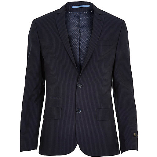 jacques-vertuk Navy pinstripe slim suit jacket 282750 men Suits