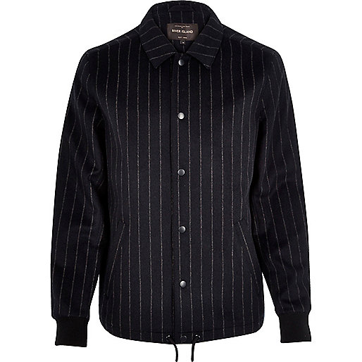 jacques-vertuk Navy pinstripe wool-blend jacket 289276 men Coats / Jackets