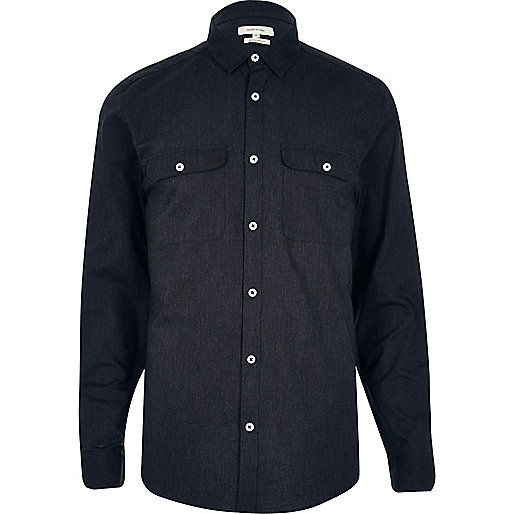 river island grey monogram bag,jacques-vertuk New Navy pocket long sleeve shirt Shirts Sale men