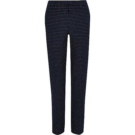 jacques-vertuk Navy polka dot skinny fit suit pants 298766 men Seasonal Offers