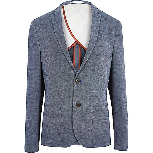 jacques-vertuk Navy ponte skinny blazer 294972 men Blazers