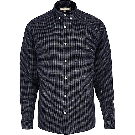 jacques-vertuk Navy print casual textured shirt 295050 men Seasonal Offers