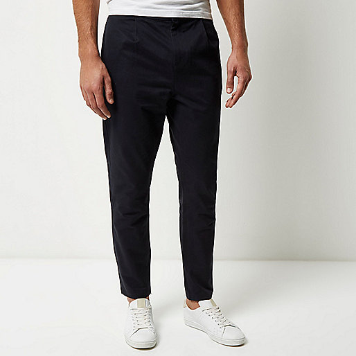 jacques-vertuk Navy relaxed tapered pants 292284 men Trousers