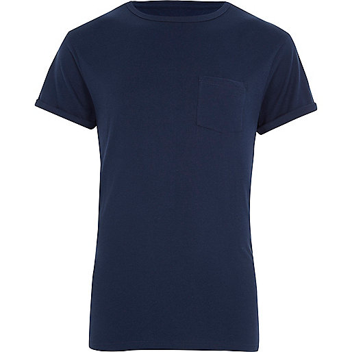 river island bright blue jeans,jacques-vertuk South Africa Navy rolled sleeve pocket T-shirt men 303564