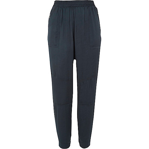 river island bag sale,jacques-vertuk Ireland Navy satin tapered pants women 708249