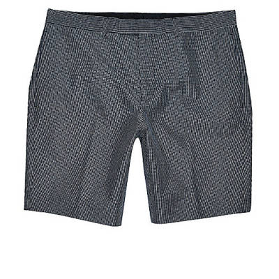 jacques-vertuk Navy seersucker skinny fit smart shorts 298268 men Shorts