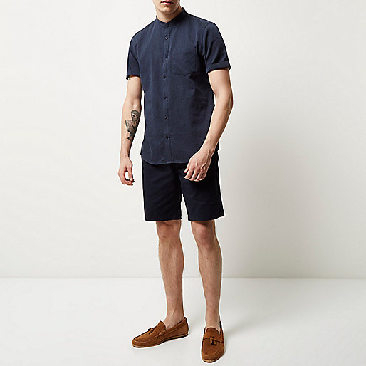 river island floral wrap dress,jacques-vertuk Official Site Navy short sleeve grandad shirt Shirts Sale men