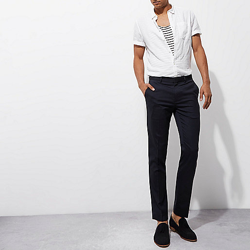 river island fringe dress,Www Riverisland Com Uk Clothes Navy skinny fit smart pants Smart Pants Pants men