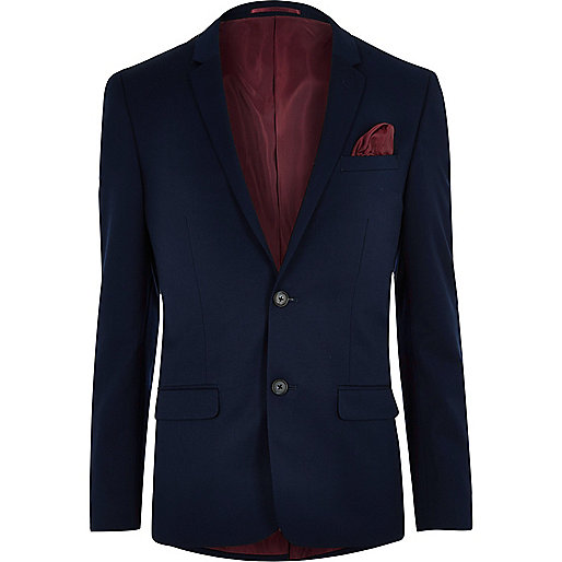 jacques-vertuk Navy skinny fit suit jacket 298247 men Suits Suit Jackets