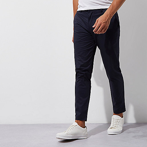 river island longline t shirt,jacques-vertuk Shop Navy slim fit ankle grazer chino pants Chinos Pants men