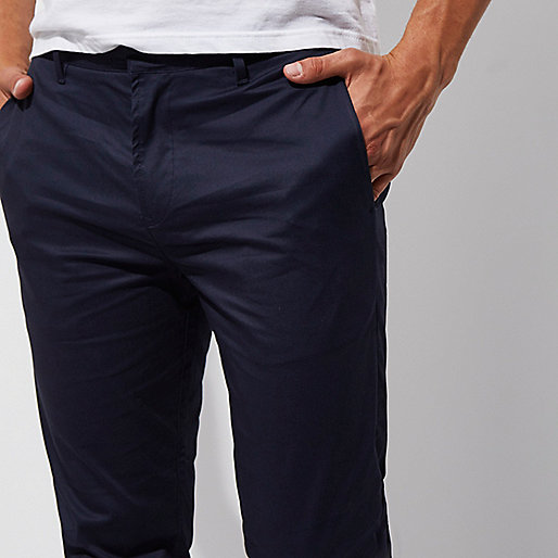 asos river island heels,jacques-vertuk UK Sale Navy slim fit ankle grazer chino pants men 302467