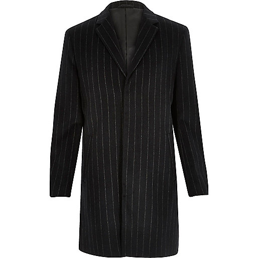 jacques-vertuk Navy smart pinstripe wool-blend coat 289301 men Coats / Jackets