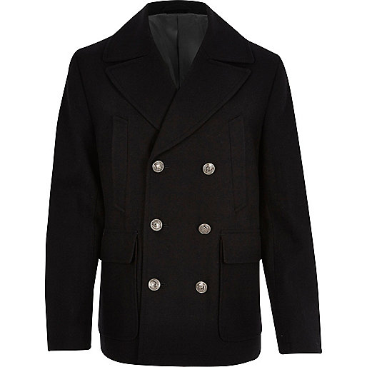 river island black quilted bag,jacques-vertuk Online Navy smart wool blend peacoat men 295134